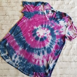 Purple & Blue Spiral Tie Dye T-shirt